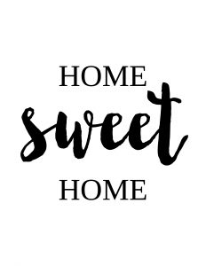 Free printable "Home sweet home" wall art